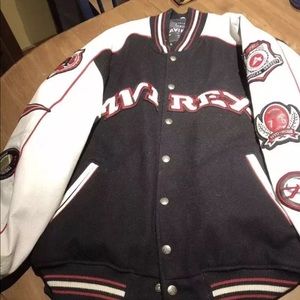 Avirex leather and wool jacket rare